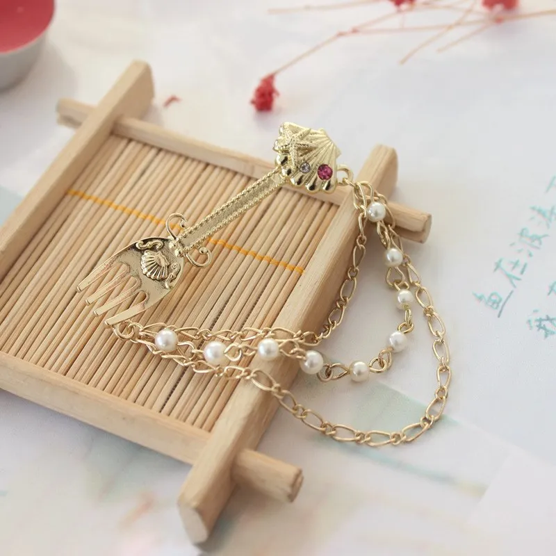 2017 New Fashion Gold Fork Shaped Brooches For Men/Women Lapel Pin Shell Accessories Collar Boutonniere Bijoux | Украшения и