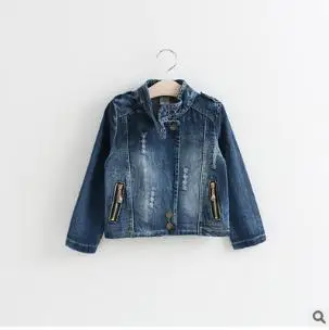 Детская Мода Отверстие Джинсовая Куртка FreeShipping | одежда и обувь