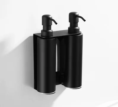 Wall round black 2 304 нержавеющая сталь Матовый отполированный черный дозатор для мыла и лосьона, дозатор для жидкого мыла, насос для экшен столешницы, настенное крепление - Цвет: Wall round black 2