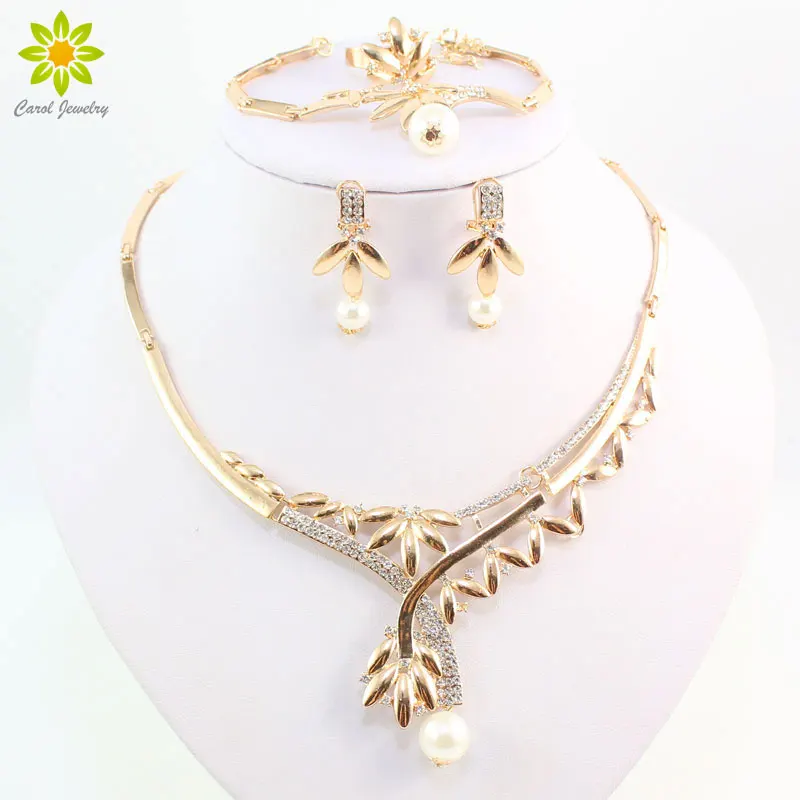 Набор украшений из искусственного жемчуга африканские бусы листья ожерелье