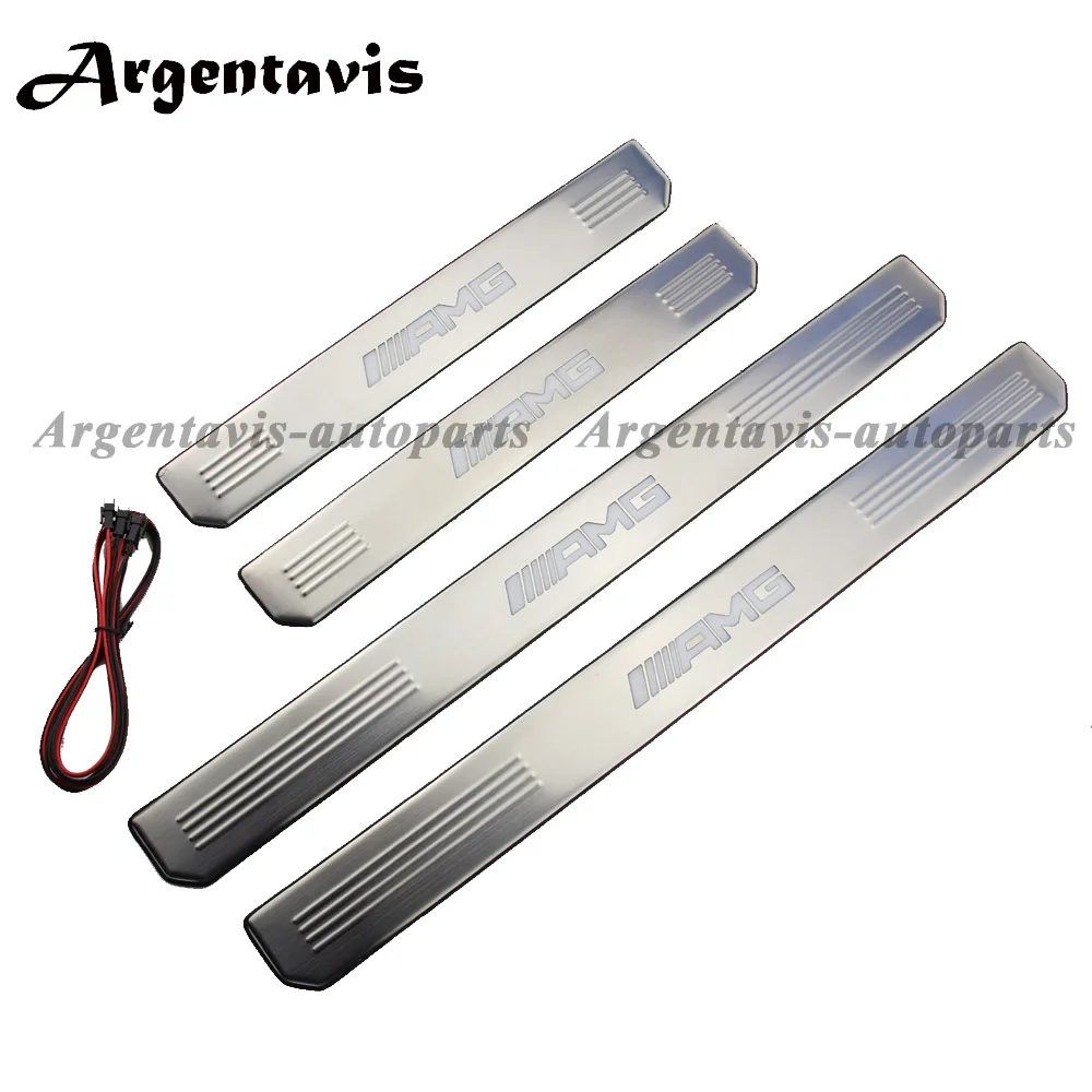 Нержавеющая сталь снаружи AMG Добро пожаловать педаль украшения для Mercedes Benz W203 W204