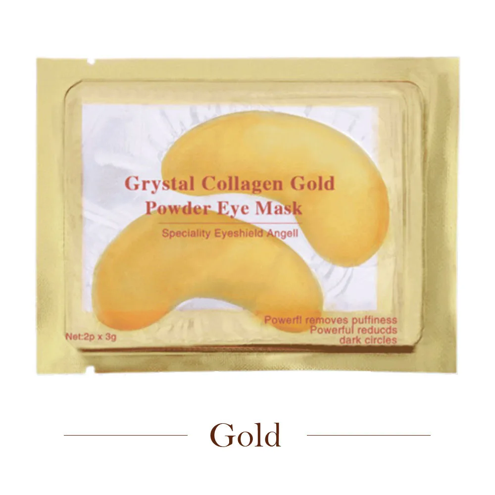 1Pair Gold Ameizii 24k золотые Кристальные коллагеновые маски для глаз темные круги удаляют увлажняющий уход за кожей патчи для глаз Нестареющая гелевая маска подушечки для глаз - Цвет: 1Pair Gold