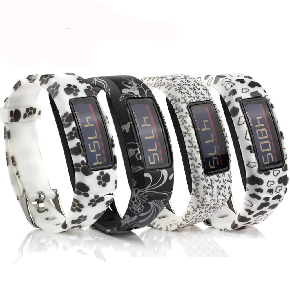 4 PACK-A 4 шт. в упаковке для Garmin Vivofit, 2 ремешка, Цветной силиконовый сменный ремешок, Смарт-часы, браслет на запястье для Garmin Vivofit 2 - Цвет: 4 PACK-A