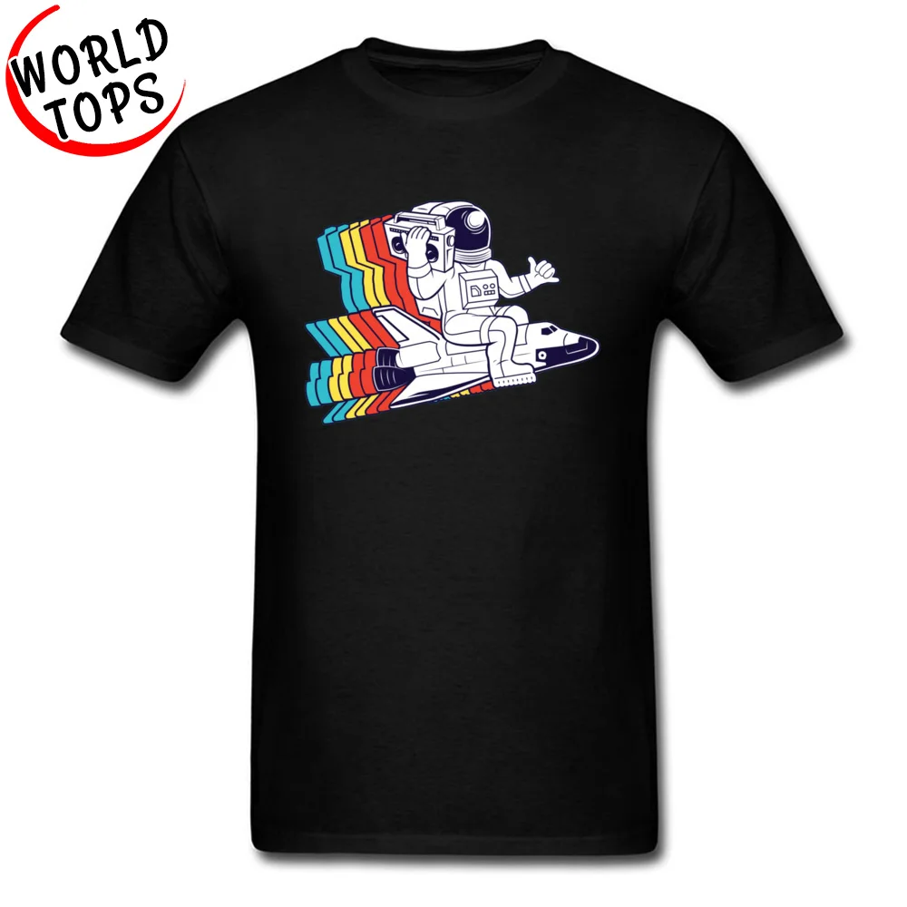 Spacelabs Funky Astronaut Plane Design Tshirt SpaceX Spaceman Mars Print Vintage T Shirt Oversized Europe Size Father's Day | Мужская