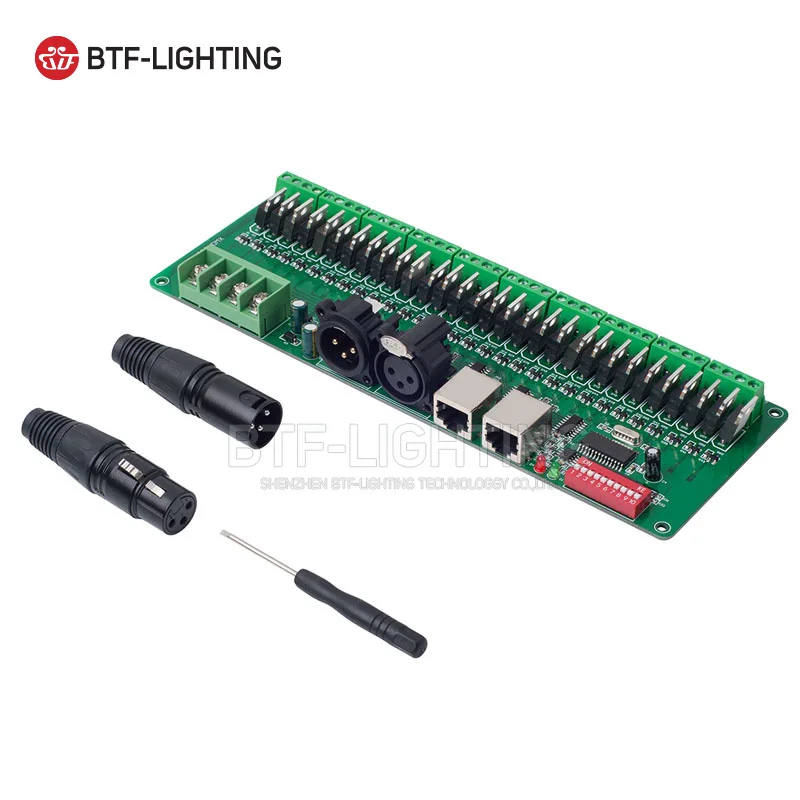 30 канальный DMX 512 rgb светодиодный контроллер полосы dmx декодер диммер драйвер DC9V