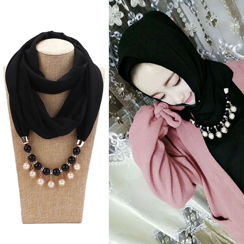 Шарф женский модный из шифона с кулоном | Тематическая одежда и униформа