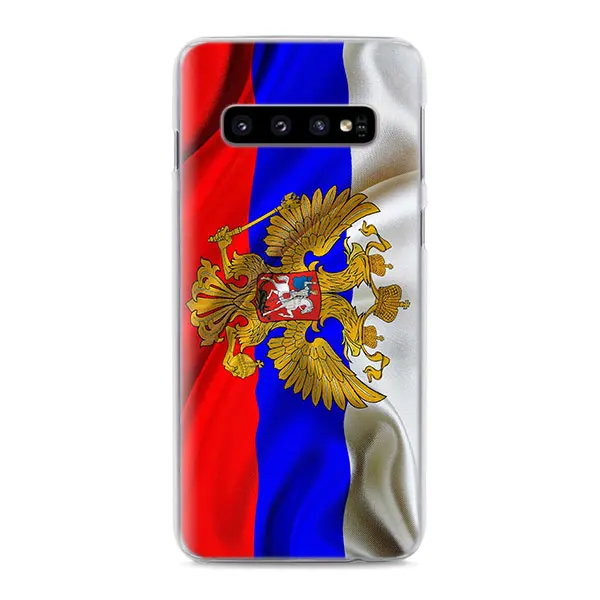 10 Винтаж флаг России Орел телефонные чехлы для samsung Galaxy S10e S10 S8 S9 плюс M10 M20 M30 A50 S6 S7 Край жесткий чехол повышенной прочности - Цвет: 10