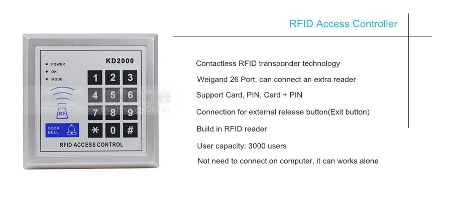 DIYSECUR пульт дистанционного управления l ID Card Reader пароль клавиатуры Система контроля доступа комплект+ Strike Lock KD2000
