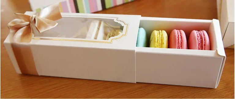 new 2018 hot Window Macaron boxe cake box gift 50PCS/LOT | Дом и сад