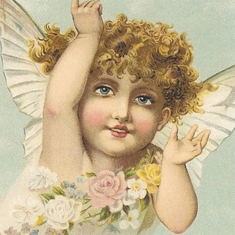 FULL round diamond 3D little angel image on canvas DIY painting cross stitch mosaic pattern embroidery | Дом и сад