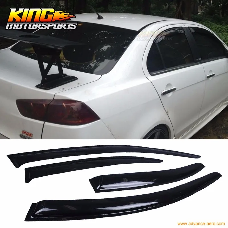 Для 08 09 10 11-17 Mitsubishi Lancer тонкий стиль солнцезащитный козырек темный дым 4 шт