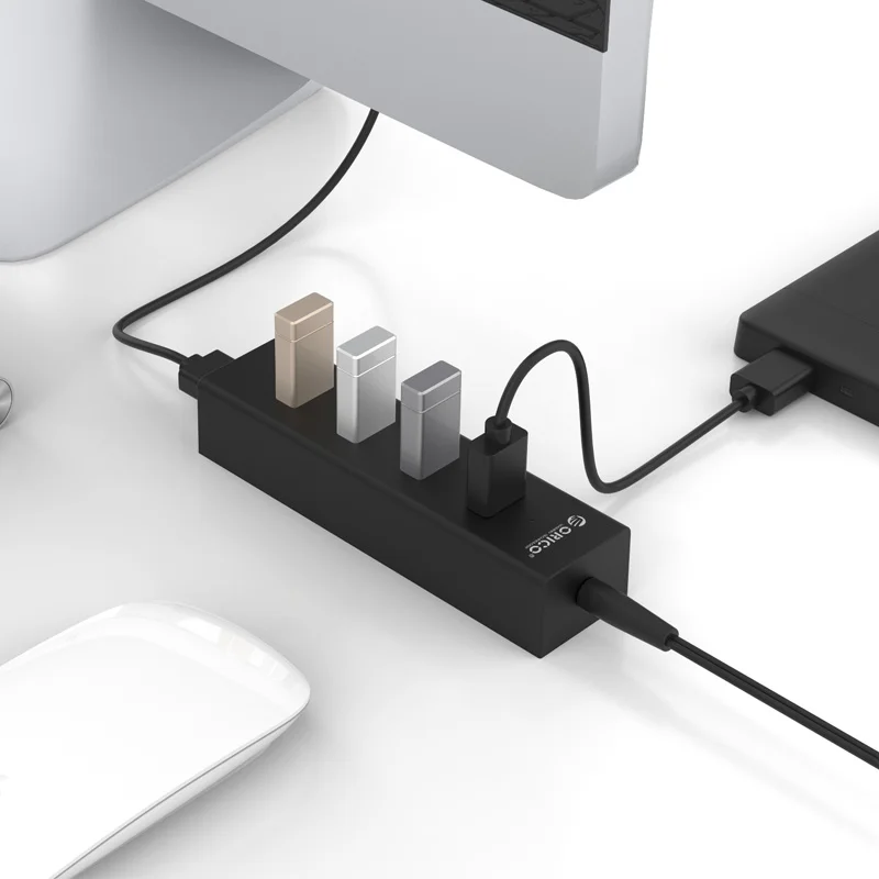 Новый портативный концентратор USB 3 0 ORICO H4013 U3 V1 4 порта для ноутбука/ультрабука