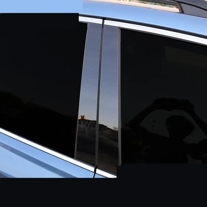 PC ярко черный оконный столб украшенный чехол для Subaru Forester 2013 14 15 16 17 18 BA100