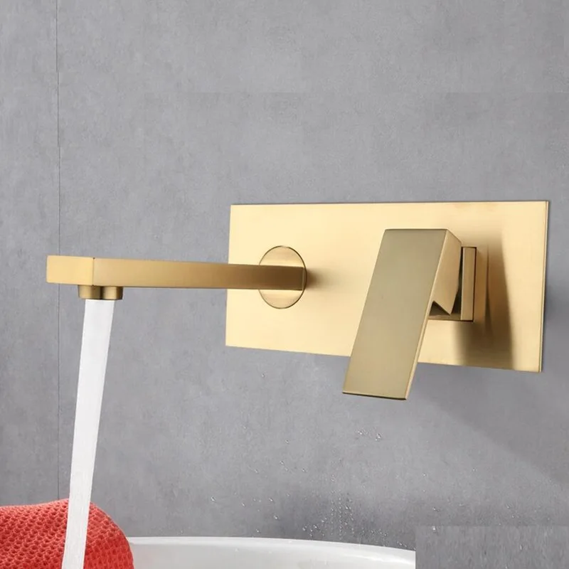 Роскошный скрытый настенный кран с предварительно встроенным корпусом