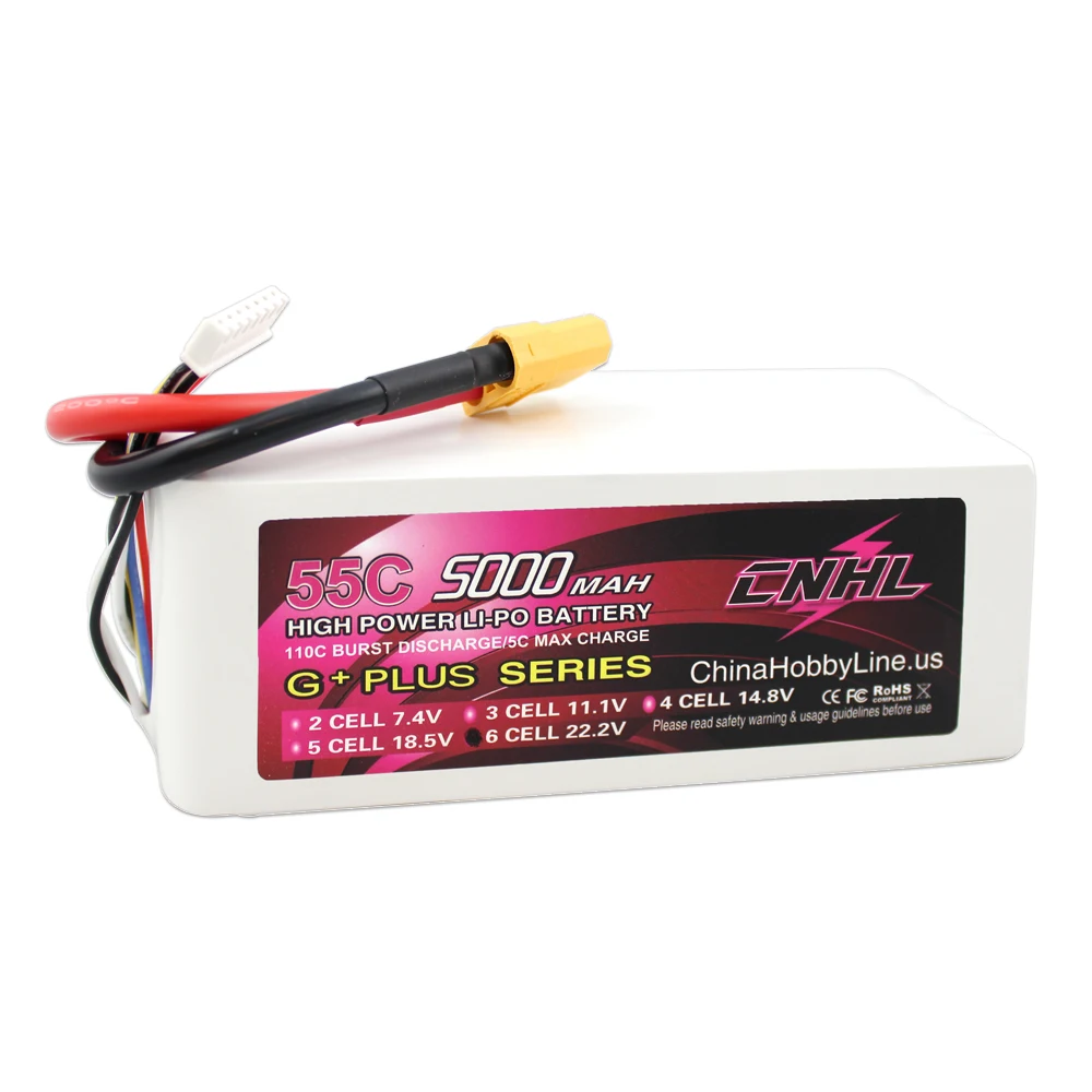 Cnhl g + плюс 5000 мАч 22.2 В 55C (макс. 110c) 6 s lipo Батарея для RC Хобби с Бесплатная доставка |
