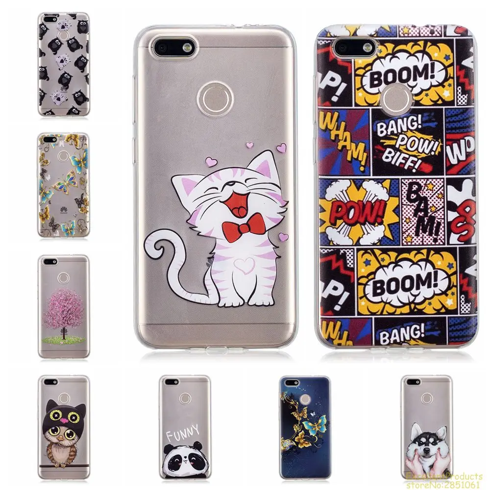 Силиконовый чехол для huawei P9 LITE мини fundas hoesje милый забавный мультфильм с рисунком