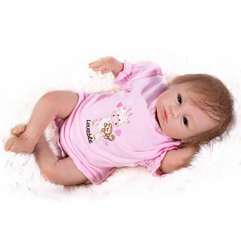

OtardDolls 18" New Arrival Baby Girl Reborn Dolls Kids Toy Full Silicone Vinyl Real Life Reborn Alive Doll Hot sale for girls