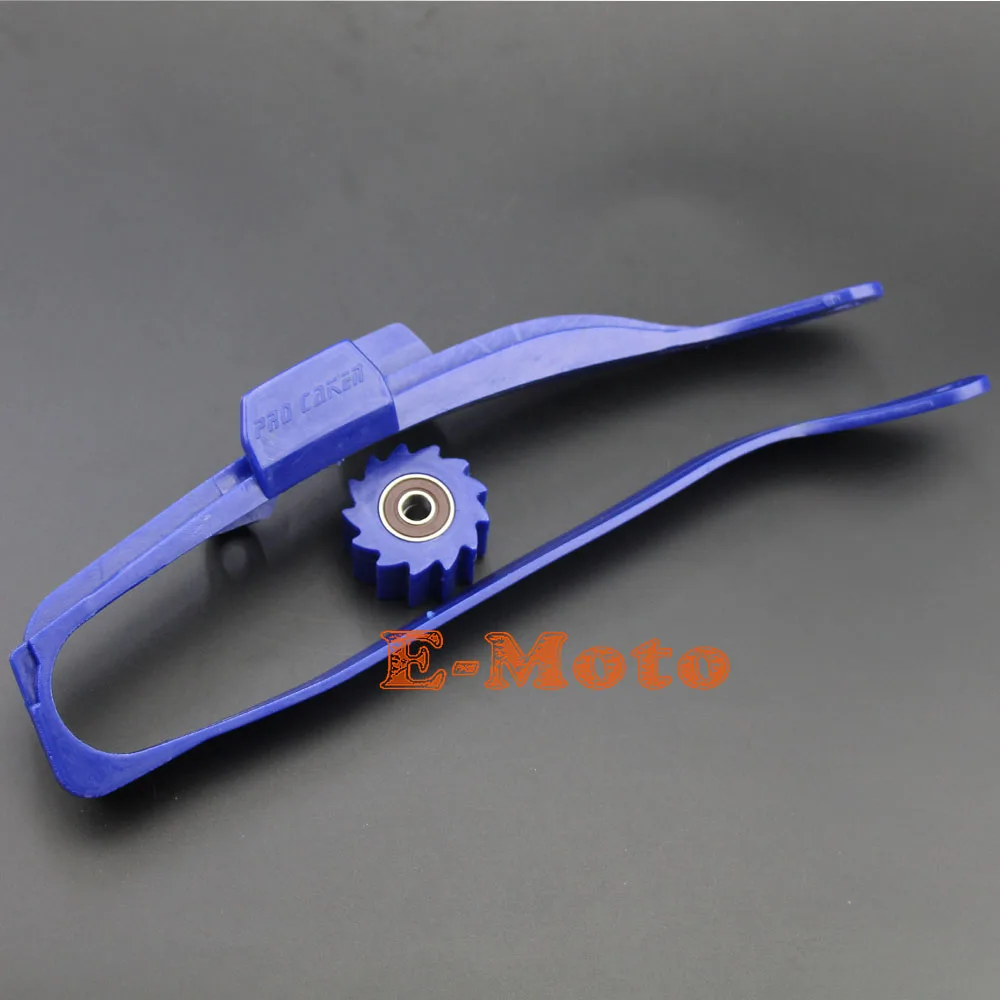 New Blue Swingarm Chain Slider Guide Bottom Tensioner Pulley Roller YZ250 YZ250F YZ250X WR250F | Автомобили и мотоциклы
