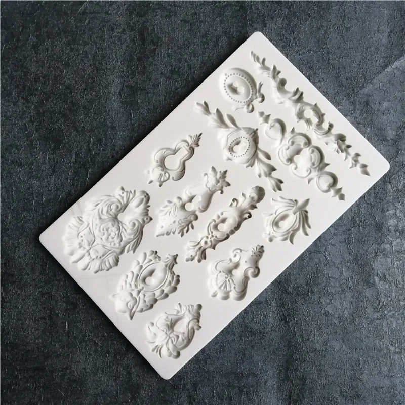 Европейский стиль ретро тиснением силиконовые формы DIY fondant (сахарная) шоколадная
