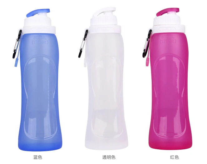 1 шт. Складная Силиконовая бутылка для воды на открытом воздухе путешествия Спорт