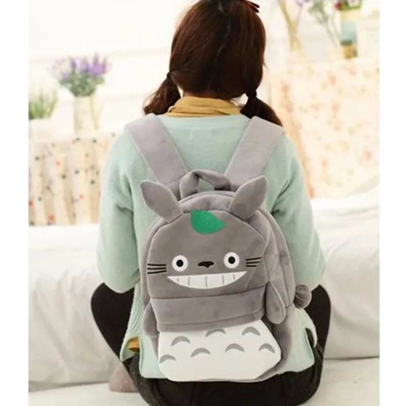1pc 25cm New Arriving Kawaii Totoro Plush Backpack Cute Soft Stuffed School Bag for Children Cartoon Kids Boy Girl Gift | Игрушки и