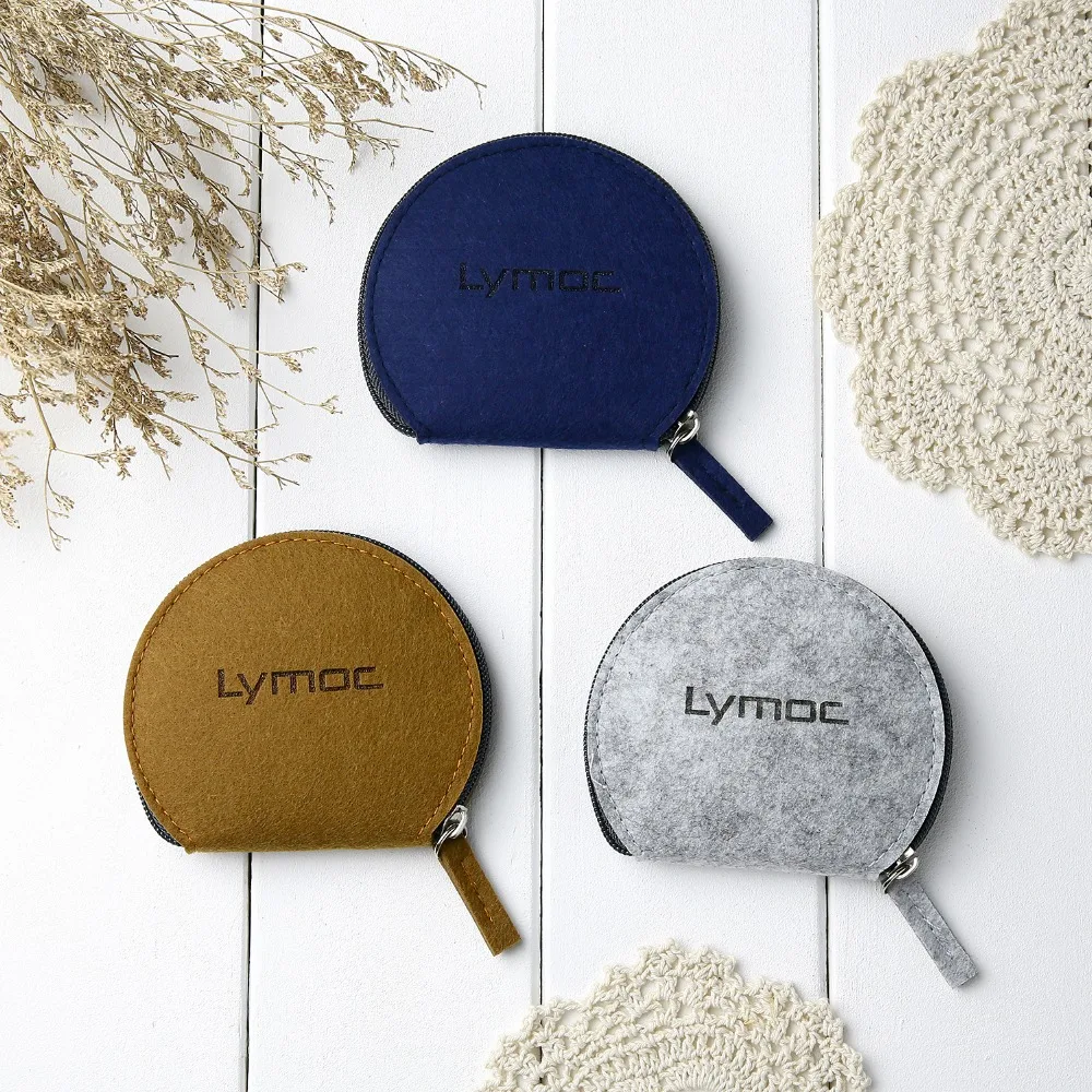 Lymoc, новинка, сумки для наушников, полукруглые, войлочные, сумка для хранения наушников, чехол для наушников, портативная коробка для гарнитуры, материал для здоровья