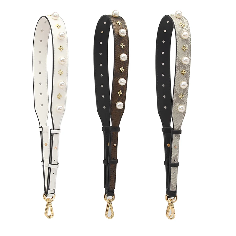 Жемчужный кожаный регулируемый ремешок на плечо модный аксессуар для Сумки из