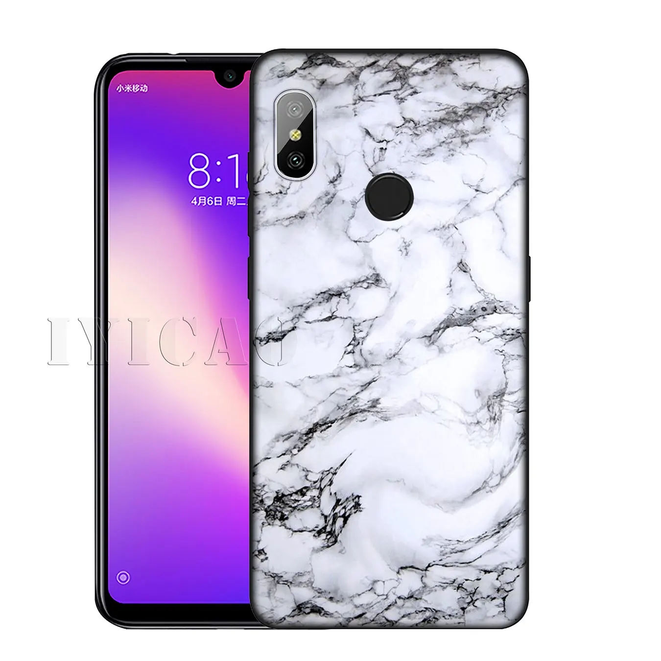 IYICAO Pink marble Novelty Fundas Soft Silicone Phone Case for Xiaomi Redmi K30 K20 8A 7A 6A 5A S2 GO Note 8 8T 7 5 6 Pro |