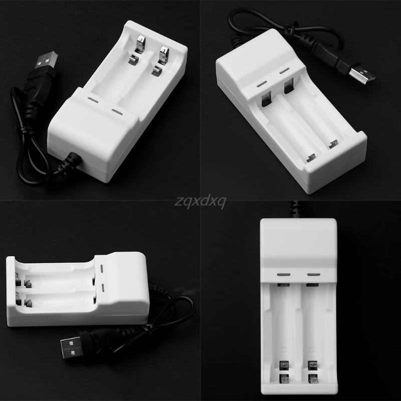 Интеллектуальное 2 слота 1 В USB зарядное устройство для перезаряжаемые NiMH NiCd AA AAA