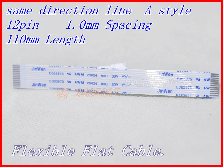 1.0 мм Расстояние + 110 Длина 12Pin/в том же направлении линии Мягкой проволоки ФФК KSS-240A