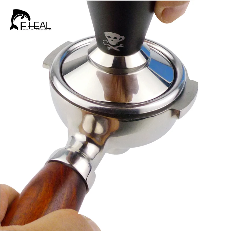 FHEAL 58 мм Devil кофе трамбовка из нержавеющей стали космическая алюминиевая