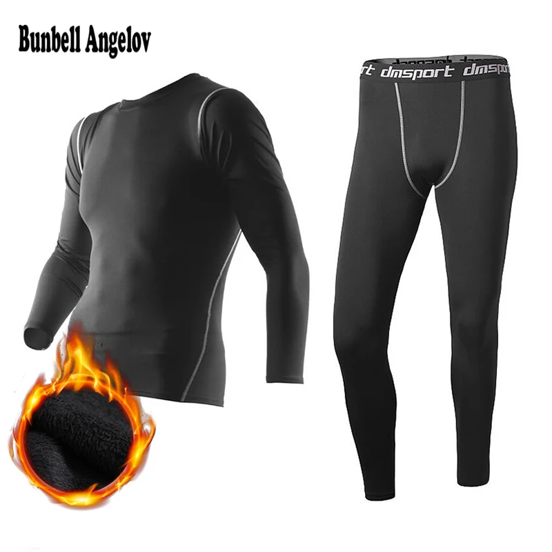 

New Winter Thermal Underwear Pant+Clothing Men Quick Dry Warm Long Johns Set Male Warm Fitness Thermo Underwear Set