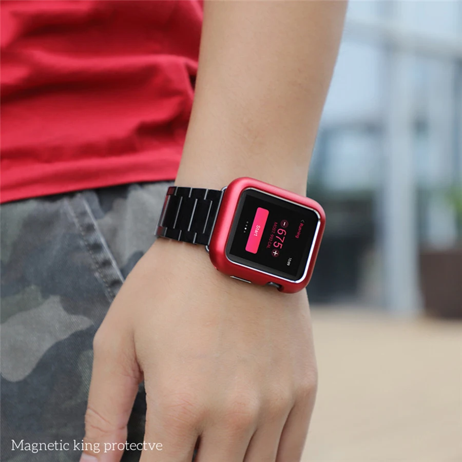 Магнитный чехол-бампер для Apple Watch Series 4 3 2 1 40 мм 44 iWatch 42 38 Металлические Магнитные