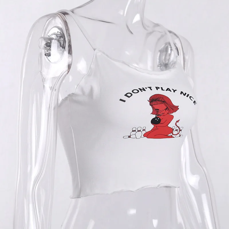 ArtSu Devil Angel, женский короткий топ без рукавов, Boho, топ на тонких бретелях, синие летние топы, уличная одежда ASVE20520
