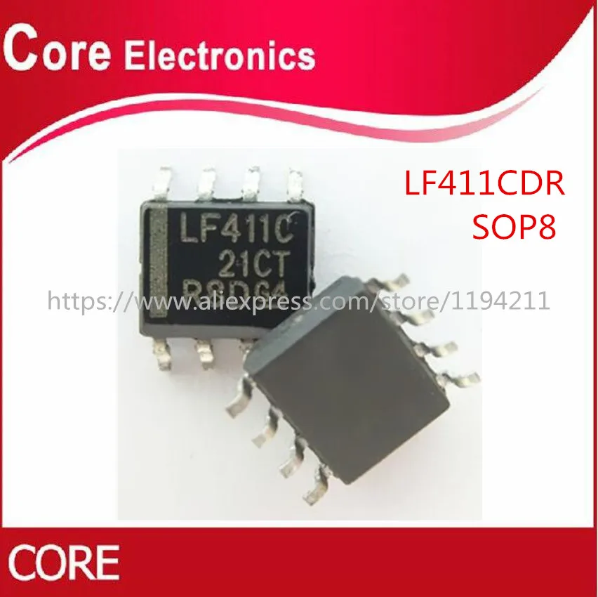 100 шт./лот LF411CDR LF411CD LF411 SOP8|Интегральные схемы| |