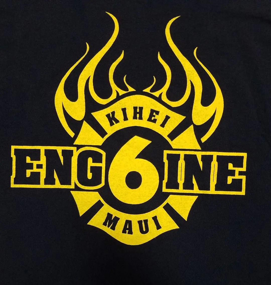 Мауи Пожарная служба MFD KIHEI HAWAII Engine 6-Футболка Мужская Средняя-большая | одежда