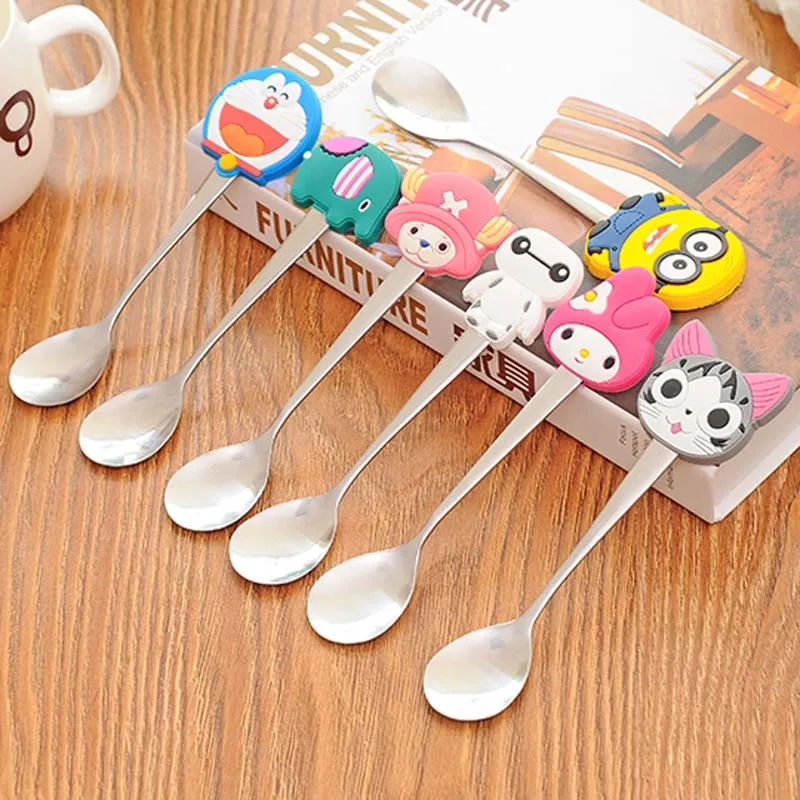 1 шт. кофейная ложка из нержавеющей стали Мультяшные ложки кошка уникальные