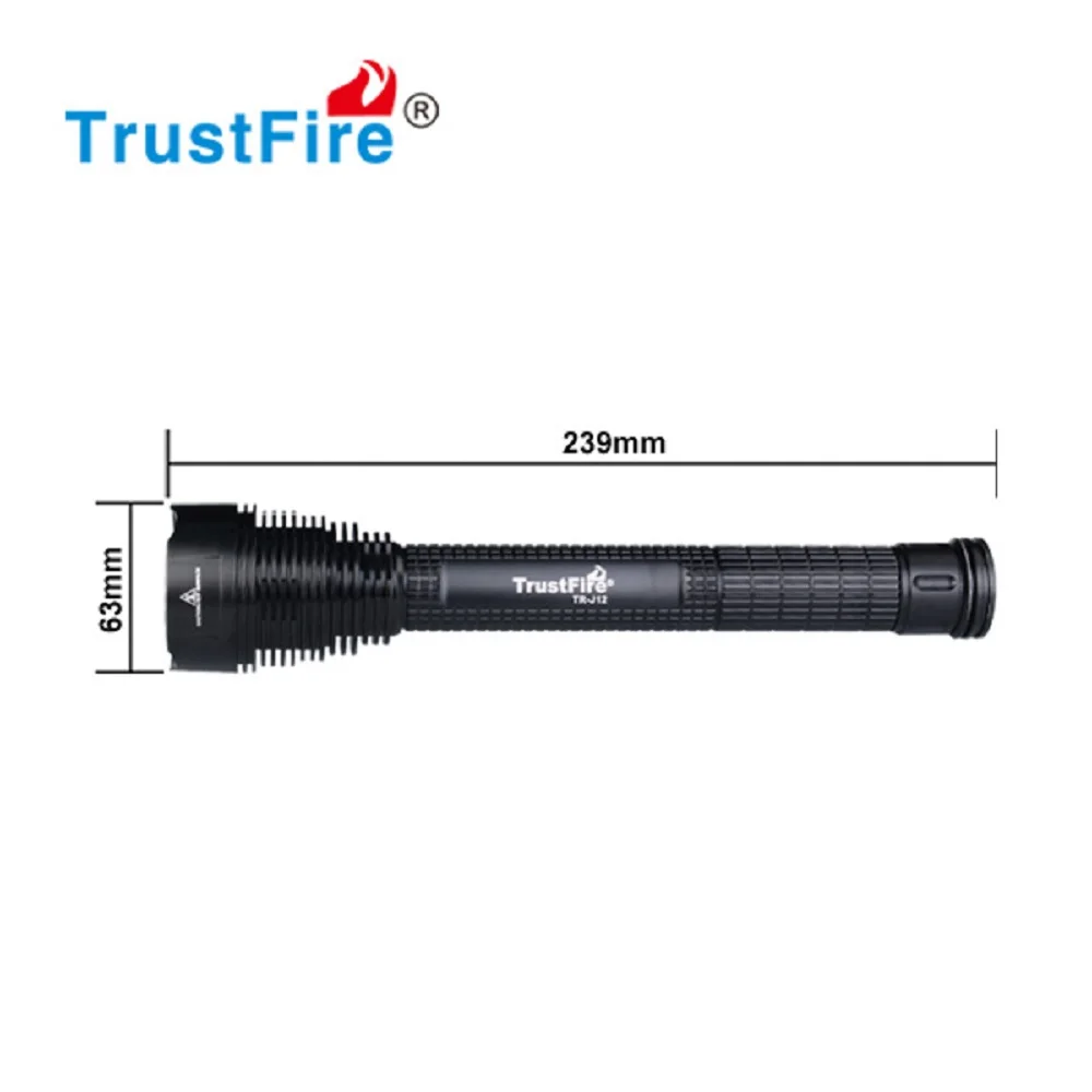 TrustFire J12 T6 светодиодный тактический фонарь 4500LM мощный с Водонепроницаемый 18650/26650