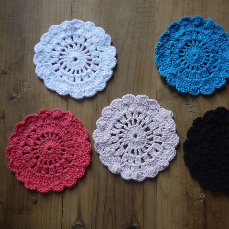 Новый дизайн 10 см 100% хлопок ручной работы Вязание крючком Doilies 50 шт./лот