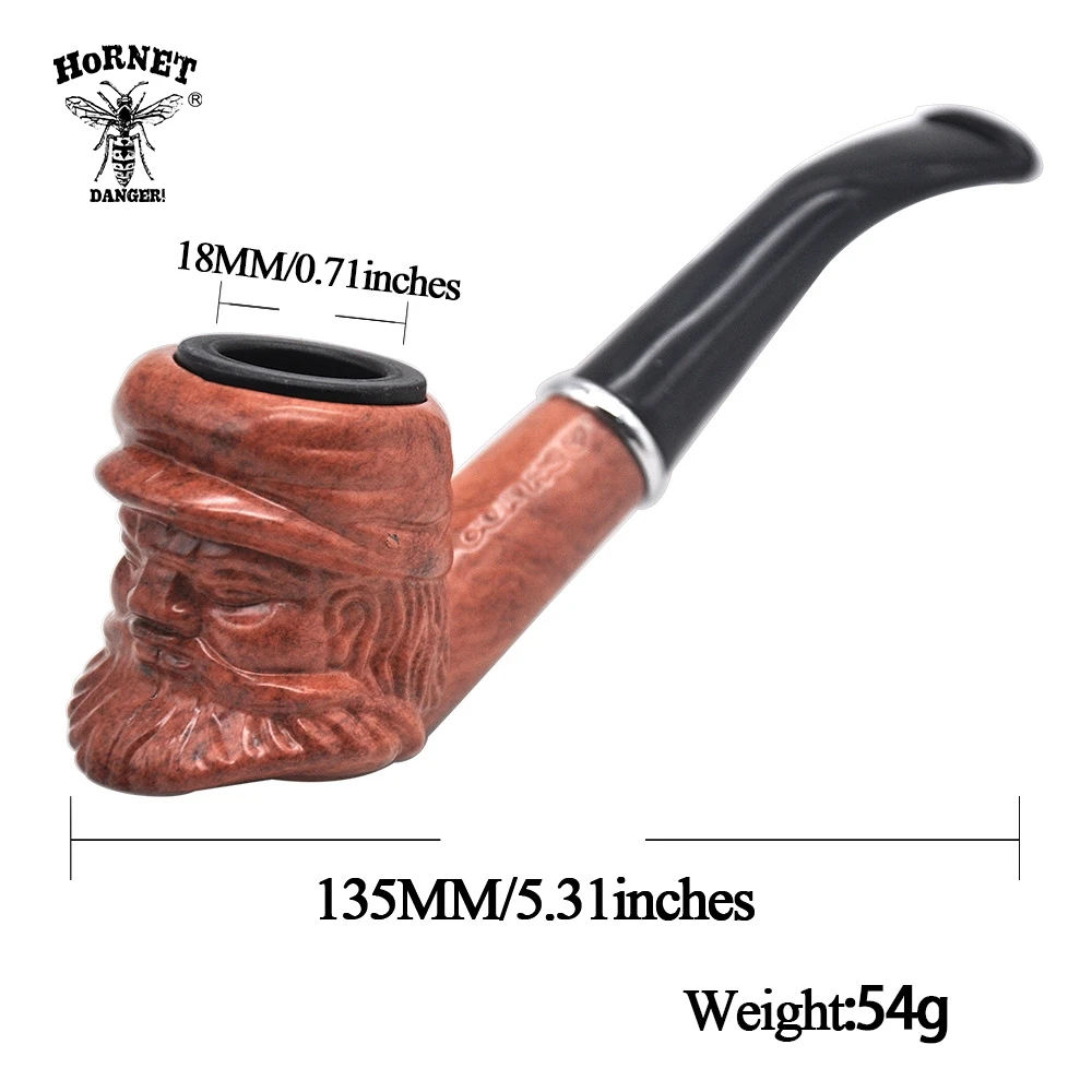 HORNET коллекционные Прочные ручные деревянные табачные трубы металлическая чаша