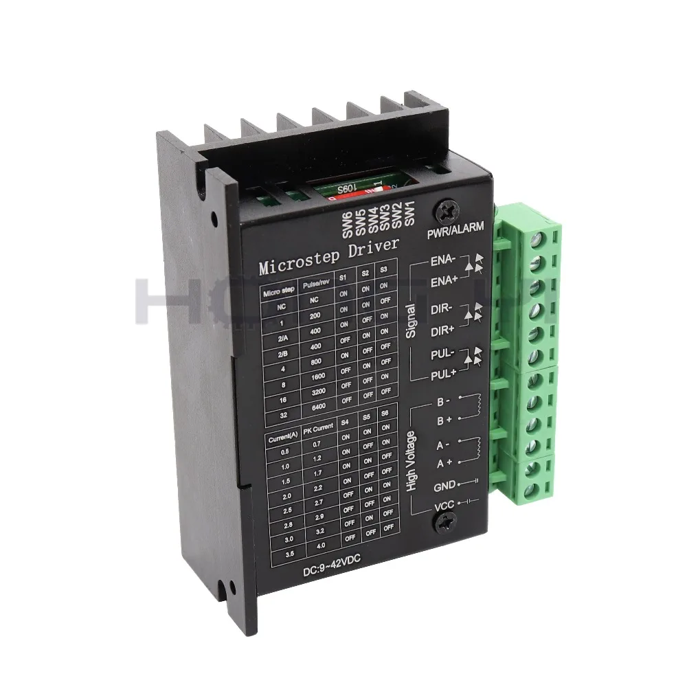 TB6600 шаговый двигатель драйвер для NEMA17 NEMA23 мотор 2 фазы 9-42VDC 4A ЧПУ маршрутизатор контроллер для 3D принтера