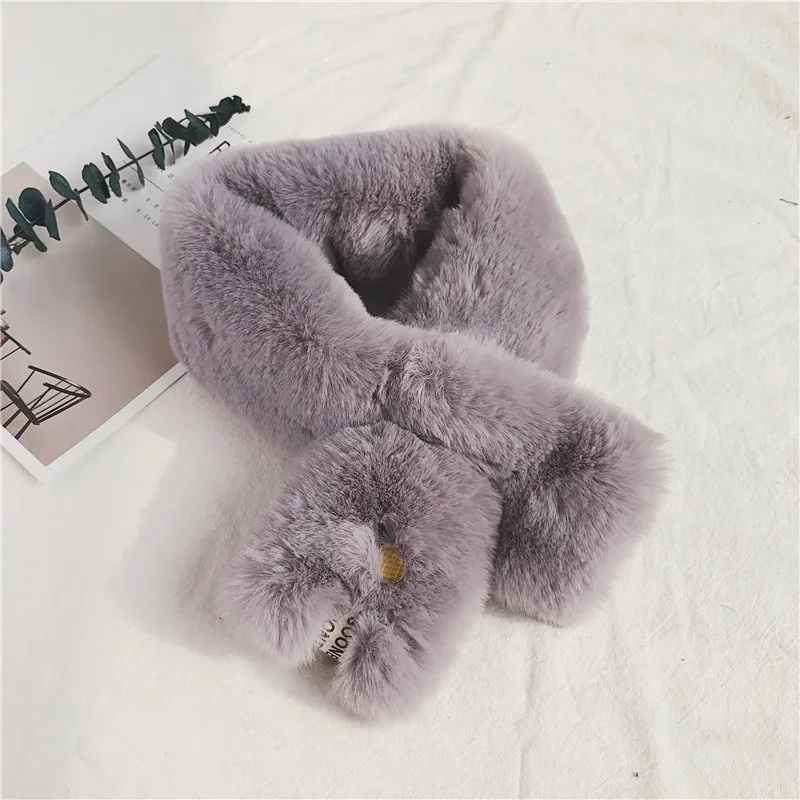 2017 TOYOOSKY New Fashion Winter Scarf Imitation Rabbit Skin Solid Many Colours Pineapple Ring For Women | Аксессуары для одежды