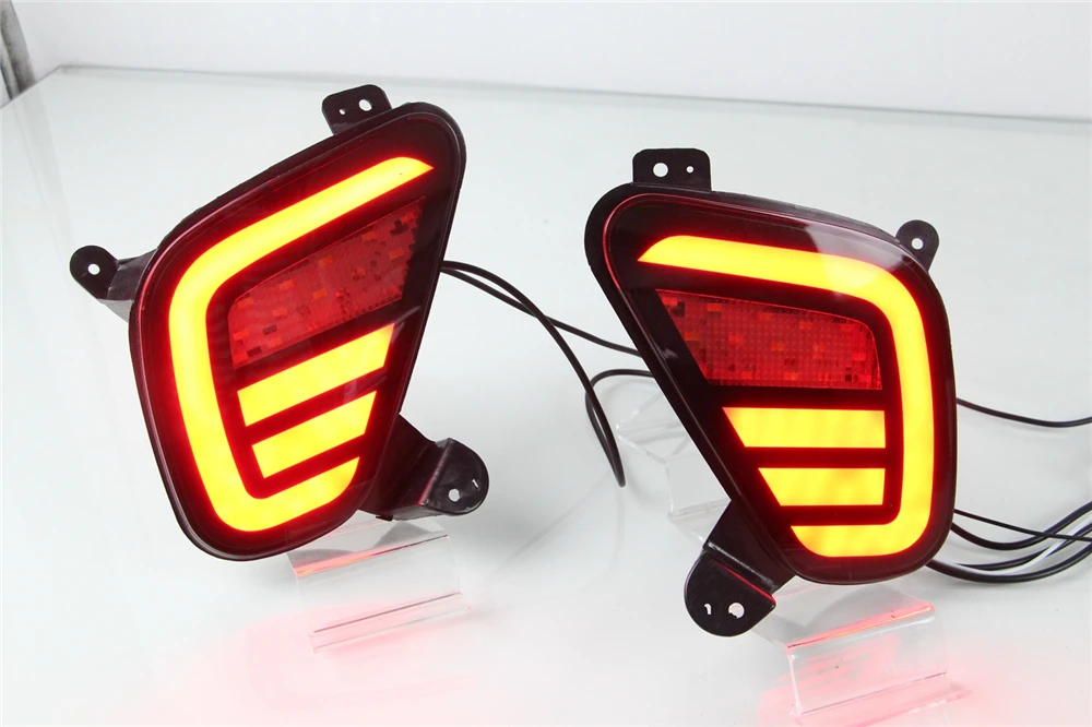 2pcs For Mitsubishi Eclipse Cross 2018 2019 Multi-functions LED Rear Bumper Reflector Lamp Brake + Turn Signal Reverse Light | Автомобили