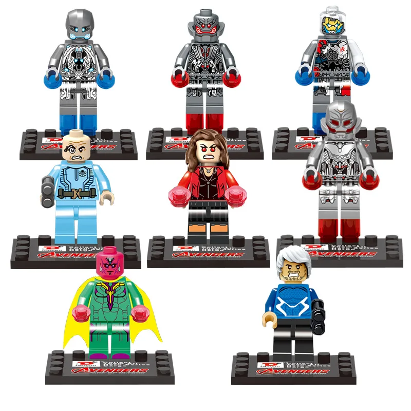 8 шт. супергерои Мстители Ванда видение альтрон быстрая сборка модель