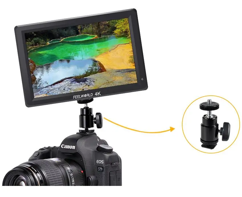 FEELWORLD T756 " 4 K монитор на камере с HDMI входом/выходом ips Full HD 1920x1200