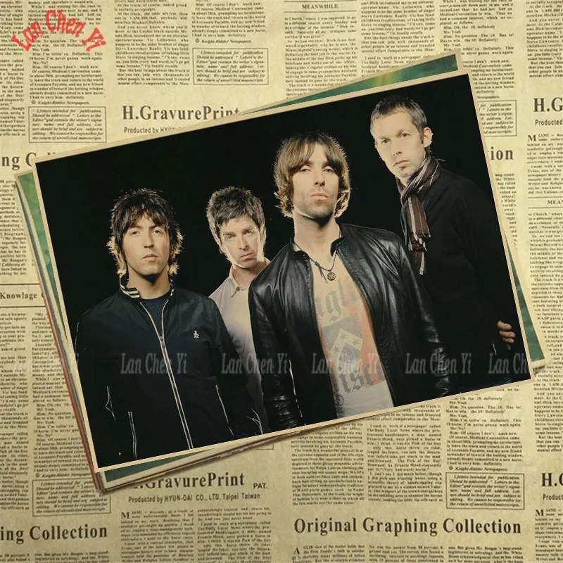 Серия OASIS, 2 ремешка, Классическая ностальгическая матовая крафт-бумага, плакат для кафе, креативная настенная бумага, украшение интерьера - Цвет: Светло-серый
