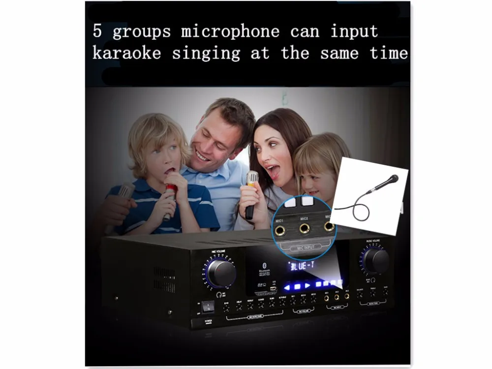 Nobsound PM1000 Профессиональный KTV Караоке Bluetooth усилитель Поддержка MP5 USB/SD Play APE музыка домашний усилитель