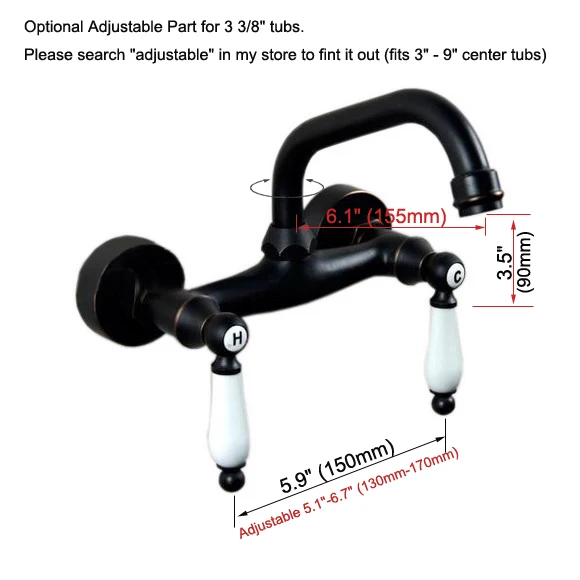 

Black oil Antique Brass Swivel Spout Kitchen Sink Faucet Mixer Basin Tap Chg001