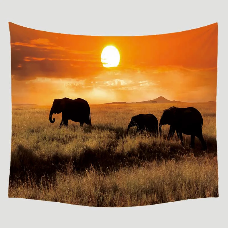 Одеяло с принтом животных настенное украшение для дома декор путешествий