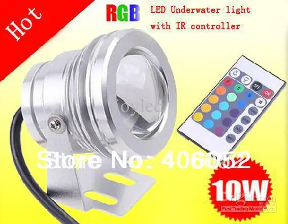 Подводная Светодиодная лампа RGB водонепроницаемая для фонтанов и бассейнов 1000 лм